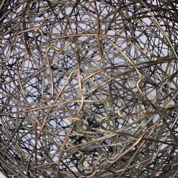 Metal Wire Ball Orb Abstract Sphere Art Sculpture Centerpiece Home Decor 8 inch - Picture 4 of 6